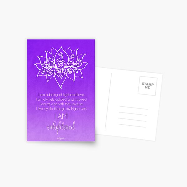 Crown Chakra Affirmation Postcard