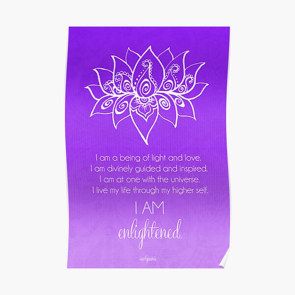 Crown Chakra Affirmation Poster