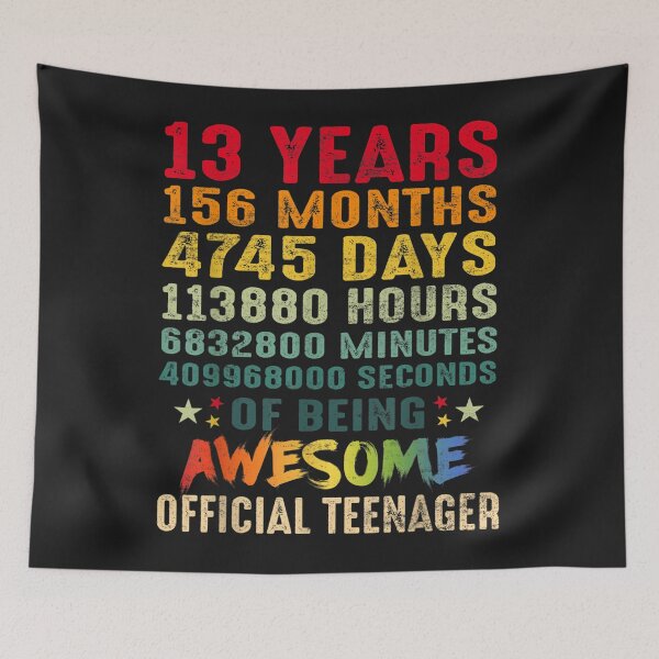 Item preview, 13th Birthday Gift 13 Years Old Being Official Teenager TShirt13 designed and sold by etamarapk.