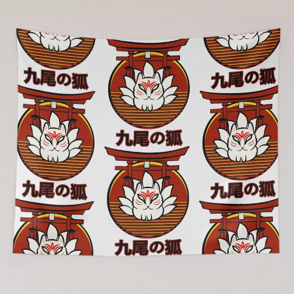 Item preview, Cute Japanese Yokai Kitsune - Nine Tailed Fox designed and sold by Niiyoon's Designs.