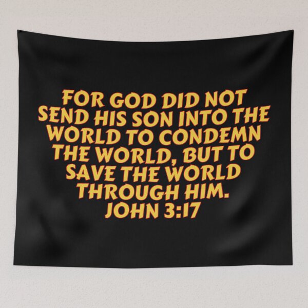 Item preview, Bible Verse John 3:17 designed and sold by Prayingwarrior.