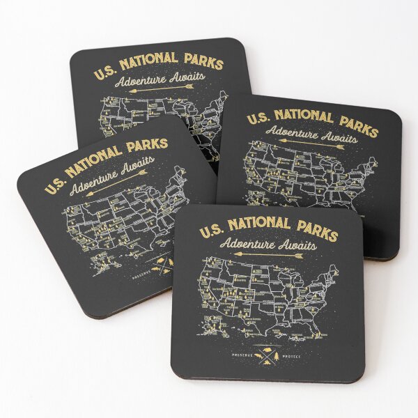 Item preview, 62 National Parks Map Gifts US Park Vintage Camping Hiking TShirt34 designed and sold by etamarapk.