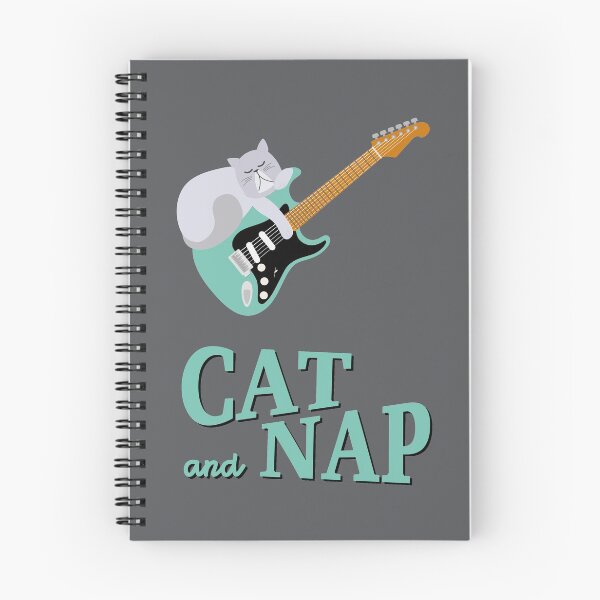 Item preview, Relaxed Cat on Guitar | Persian | Catnap designed and sold by Fluffy-Vectors.