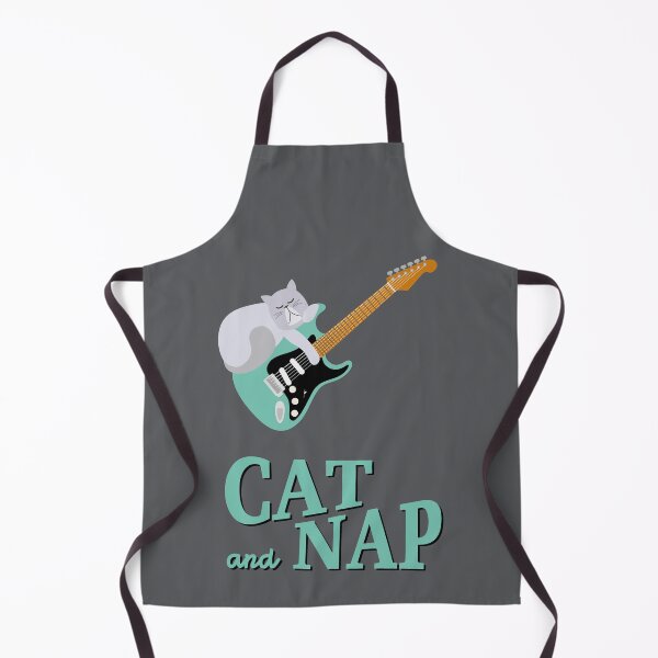Item preview, Relaxed Cat on Guitar | Persian | Catnap designed and sold by Fluffy-Vectors.