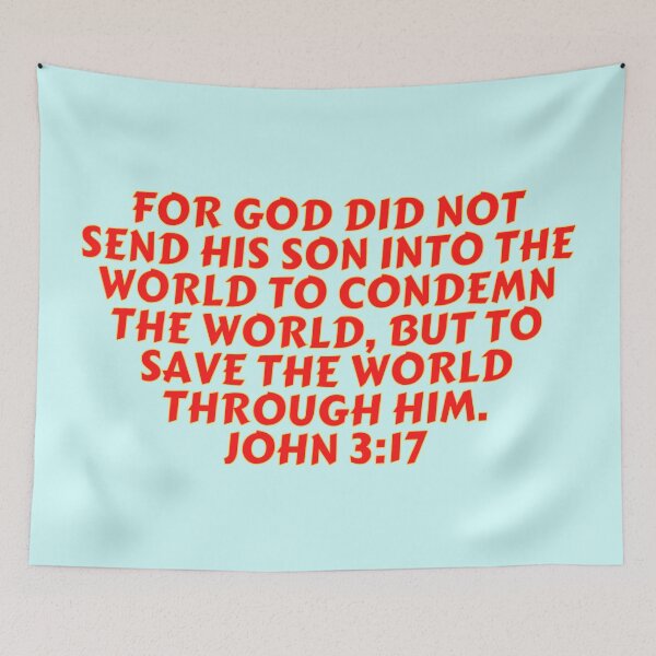 Item preview, Bible Verse John 3:17 designed and sold by Prayingwarrior.
