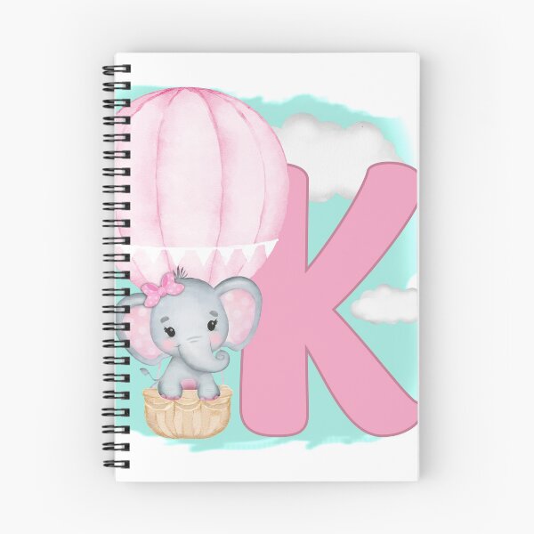 Item preview, Cute Letter K Elephant Monogram in Pink designed and sold by chantahlia.