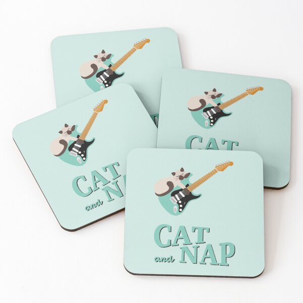 Item preview, Relaxed Cat on Guitar | Siamese | Catnap designed and sold by Fluffy-Vectors.