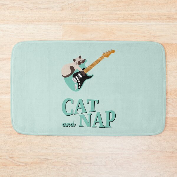 Item preview, Relaxed Cat on Guitar | Siamese | Catnap designed and sold by Fluffy-Vectors.