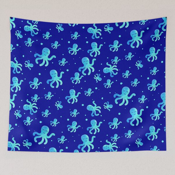 Item preview, Floating colorful octopus babies in the ocean designed and sold by creatiwhizz.