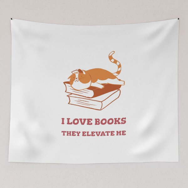 Item preview, I LOVE BOOKS THEY ELEVATE ME designed and sold by DomGDesign.