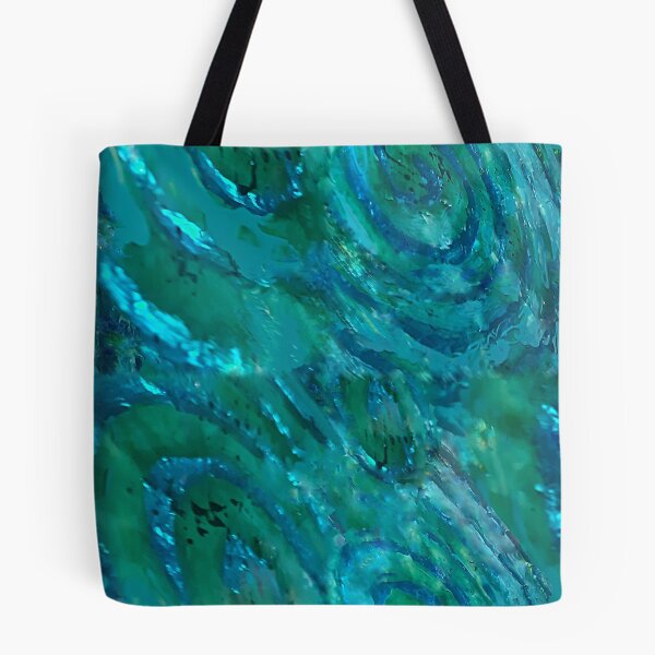 Item preview, spiral turquoise emerald aquamarine sea colors abstract designed and sold by Maria Mihailova.