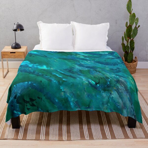 Item preview, spiral turquoise emerald aquamarine sea colors abstract designed and sold by Maria Mihailova.