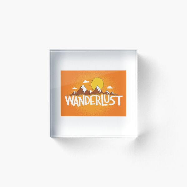 Wanderlust Theme Acrylic Block