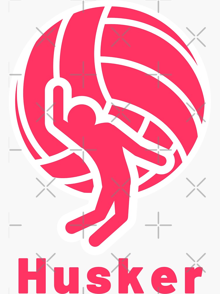 "Husker Volleyball , cute family gift idea for mom , dad and siblings" Sticker for Sale by