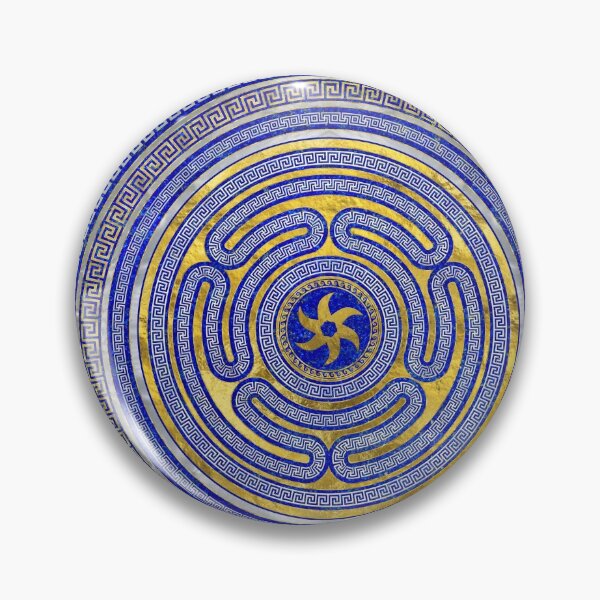Item preview, Wheel of Hecate Greek Key Ornament designed and sold by k9printart.