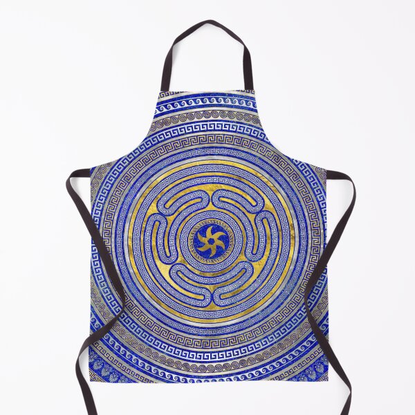 Item preview, Wheel of Hecate Greek Key Ornament designed and sold by k9printart.