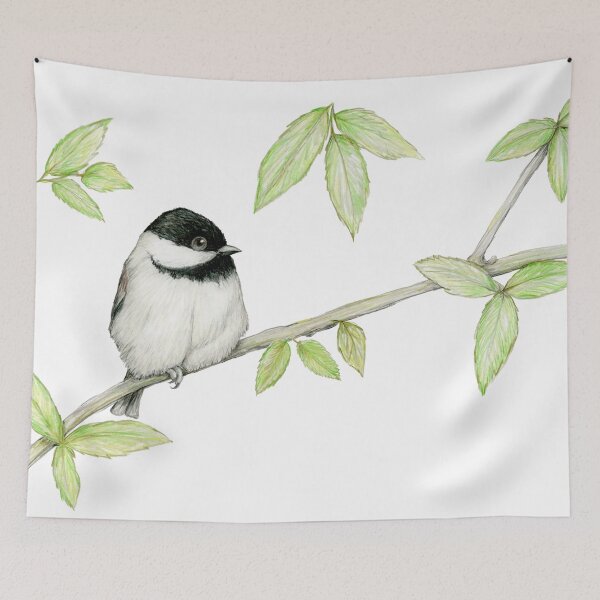 Item preview,  A pencil drawing of a Carolina chickadee designed and sold by Bwiselizzy.
