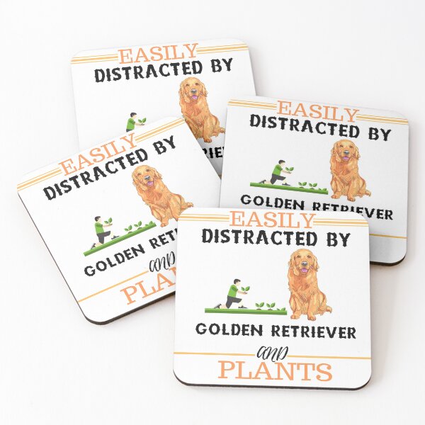 Item preview, Easily Distracted By GOLDEN RETRIEVER And Plants designed and sold by Martin-bivert.