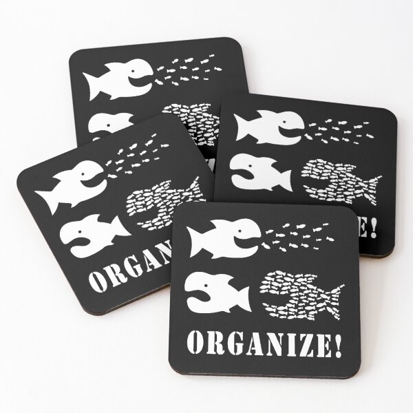 Item preview, Unite, Eat the Rich, Revolution, Organize Fish designed and sold by ArtOfRebellion.