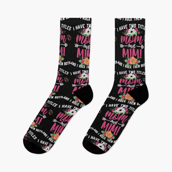 Item preview, I Have Two Titles Mom And Mimi And I Rock Them Both, Mother's Day Floral Gift designed and sold by Mode Tees.