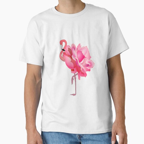 Vista previa del artículo con la obra «Flamenco Rosa Flamenco Rosado y Flor», diseñado y vendido por Tammy Winand Art.