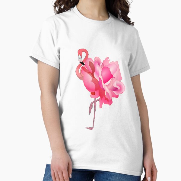 Vista previa del artículo con la obra «Flamenco Rosa Flamenco Rosado y Flor», diseñado y vendido por Tammy Winand Art.