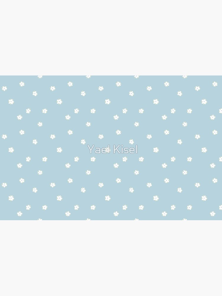 Thumbnail 4 of 4, Zipper Pouch, Elderflowers on baby blue, sparse designed and sold by yaelkisel.