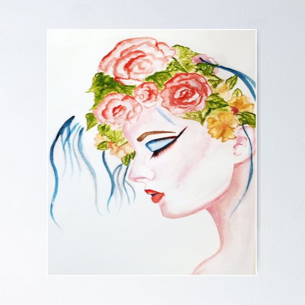 Item preview, Women in Florals watercolor painting designed and sold by TextureTones.