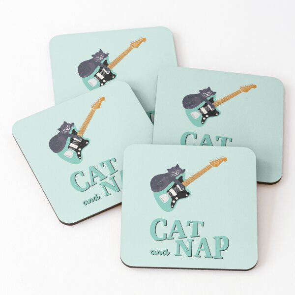 Item preview, Space Cat on Offset Guitar | Gift Ideas | Catnap designed and sold by Fluffy-Vectors.