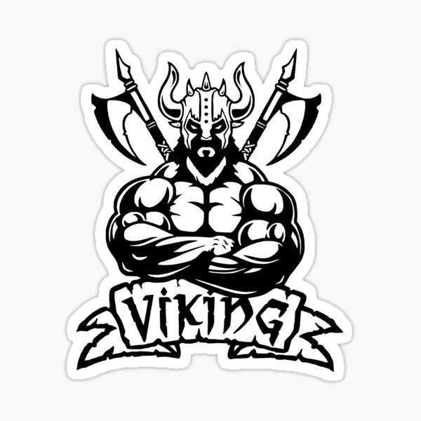 "Vikings, viking" Sticker for Sale by MadMarkerDesign Redbubble
