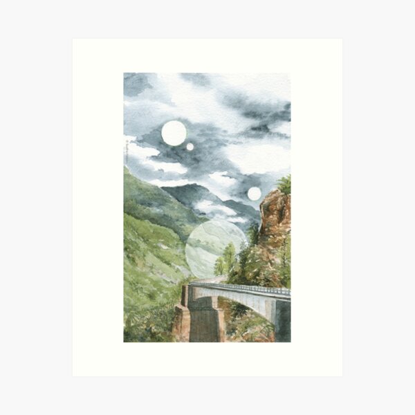Mountain Bridge Art Print