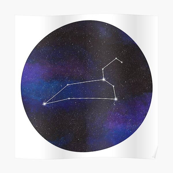 Leo - galaxy star constellation Poster