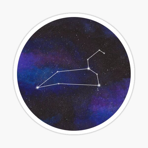 Leo - galaxy star constellation Sticker