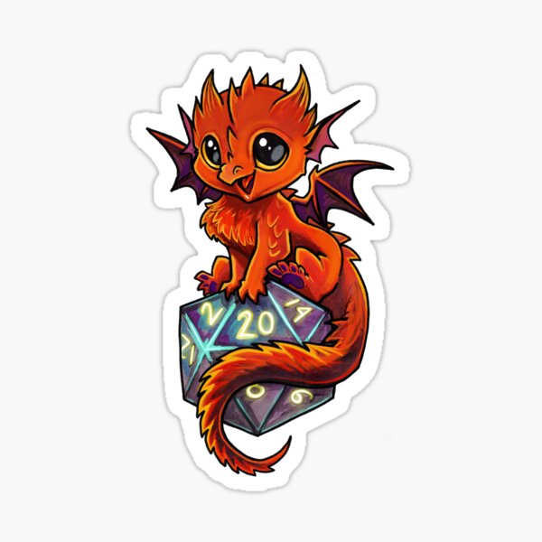 Dragon dice Sticker
