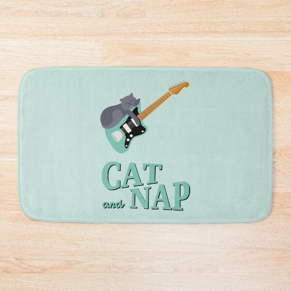 Item preview, Relaxed Cat on Surf Guitar | British Shorthair | Catnap designed and sold by Fluffy-Vectors.