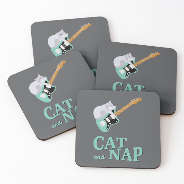 Item preview, Relaxed Cat on Surf Guitar | Persian | Catnap designed and sold by Fluffy-Vectors.