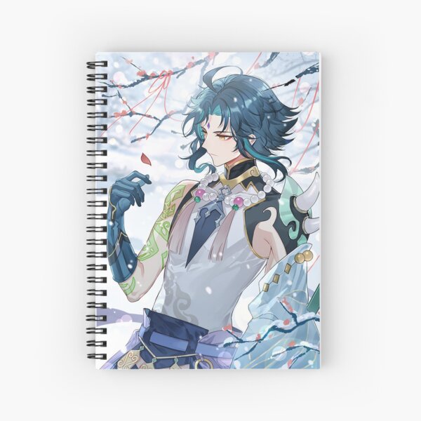 Xiao genshin Sad Spiral Notebook