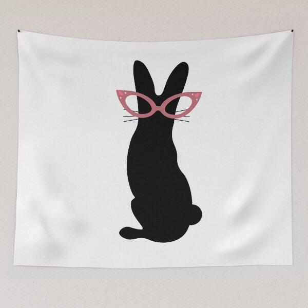 Item preview, Bunny with Glasses designed and sold by Labradoodlesetc.
