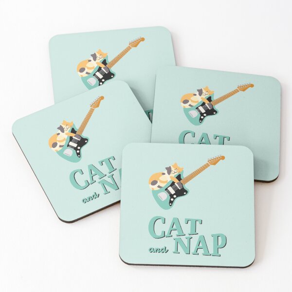 Item preview, Relaxed Cat on Surf Guitar | Calico | Catnap designed and sold by Fluffy-Vectors.