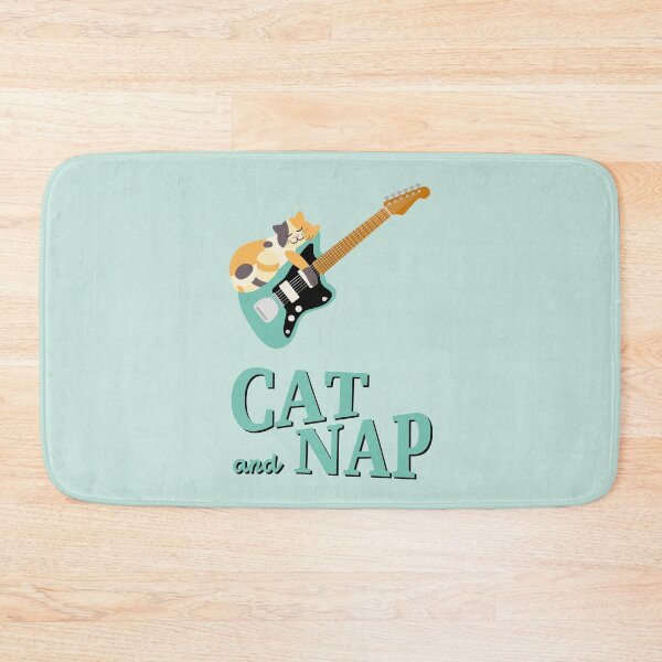 Item preview, Relaxed Cat on Surf Guitar | Calico | Catnap designed and sold by Fluffy-Vectors.