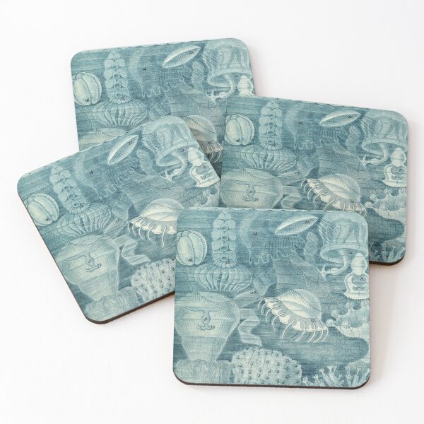 Item preview, Blue Jellyfish and Coral - Ernest Haeckel designed and sold by NineVi.
