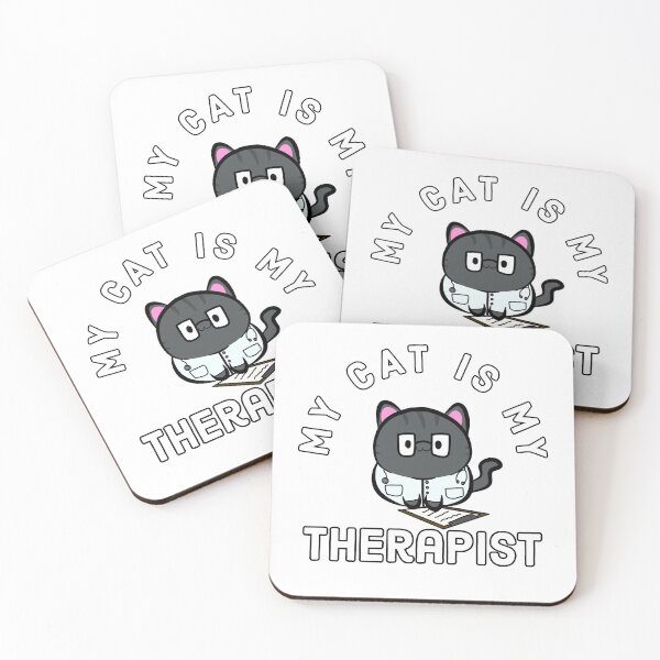 Item preview, My Cat Is My Therapist - Cute Doctor Cat (transparent) designed and sold by Niiyoon's Designs.