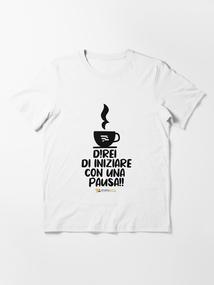 Thumbnail 2 of 7, Essential T-Shirt, Direi di iniziare con una pausa | Music gadget | Studio Sette designed and sold by Studio Sette.