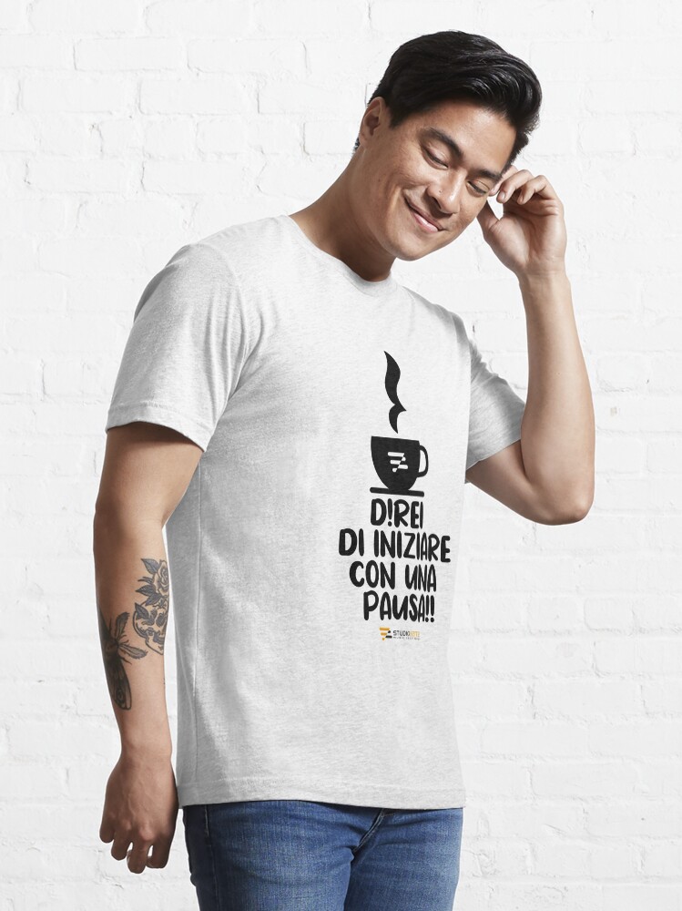 Thumbnail 3 of 7, Essential T-Shirt, Direi di iniziare con una pausa | Music gadget | Studio Sette designed and sold by Studio Sette.
