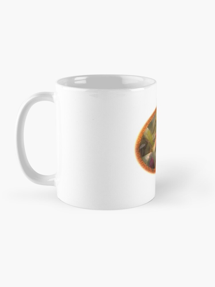 Thumbnail 3 of 6, Coffee Mug, Twin Red Ochna Serrulata Flowers with Golden Brown Framing designed and sold by AheraRoses.