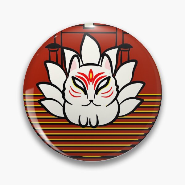 Item preview, Cute Japanese Yokai Kitsune - Nine Tailed Fox designed and sold by Niiyoon's Designs.