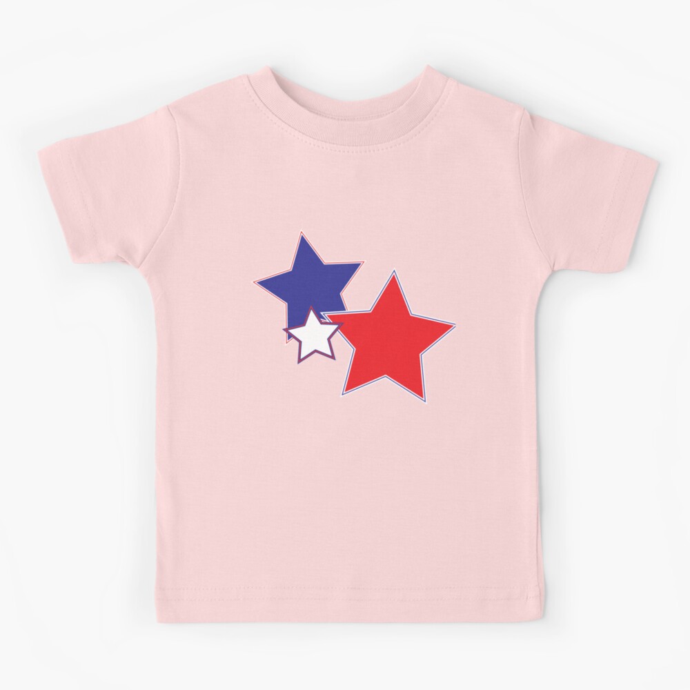 kids red white and blue shirts