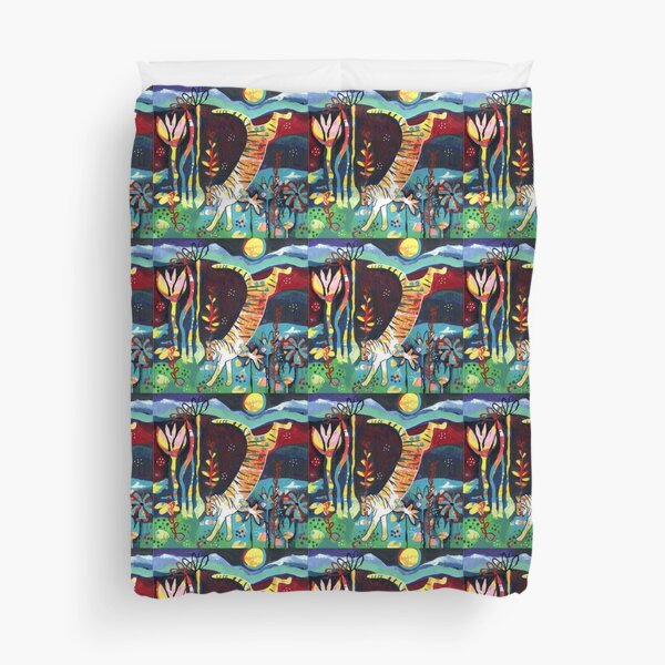 Leaping Tiger Duvet Cover