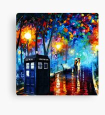 Tardis Romantic Night Canvas Print