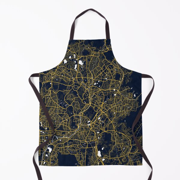 Item preview, Kuala Lumpur City Map of Malaysia - Gold Art Deco designed and sold by deMAP.